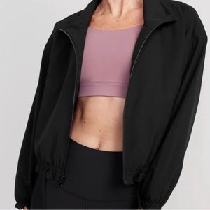 Old Navy Stretch Tech Active Ruffle Trim Packable Jacket